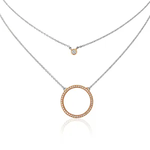 Waterford Jewellery Sterling Silver Rose Double Necklace