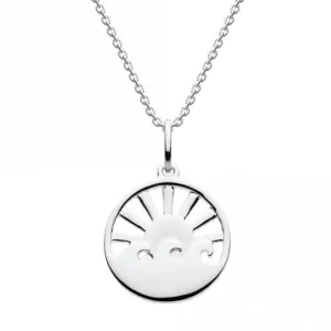 Wave and Sun Circle Pendant 93391HP