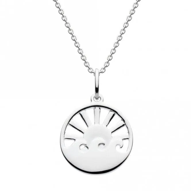 Wave and Sun Circle Pendant 93391HP