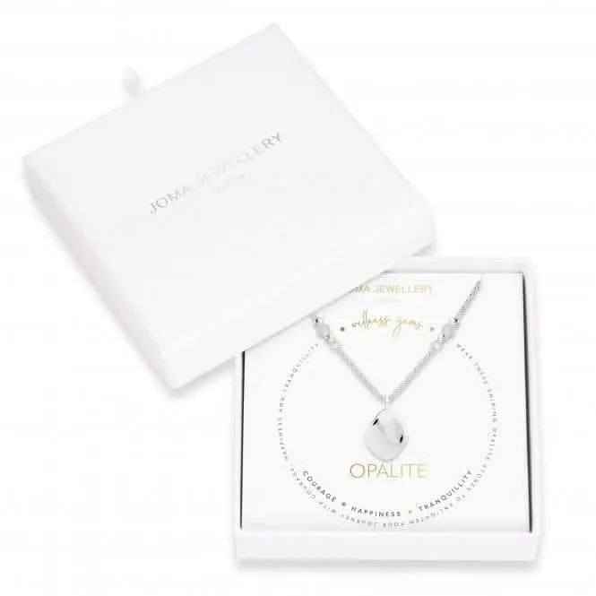Wellness Gems Silver Opalite 45cm   5cm Extender Necklace 4228