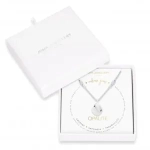 Wellness Gems Silver Opalite 45cm   5cm Extender Necklace 4228