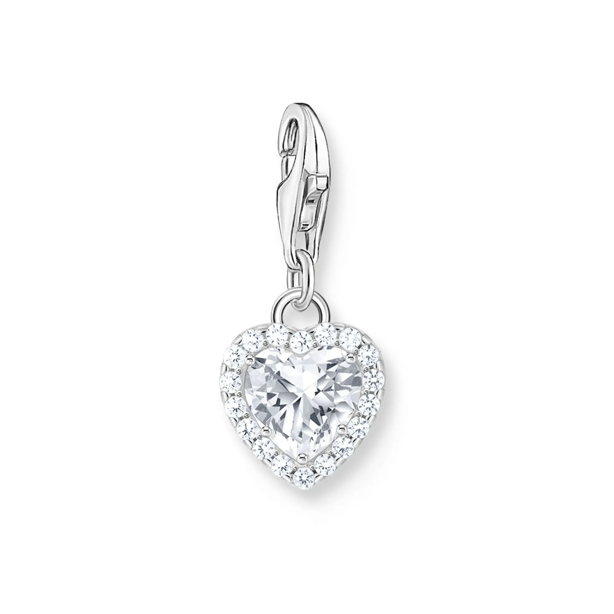 White heart charm
