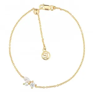 White Zirconia Adria Tre Bracelet SJ-B12272-PCZ-YG
