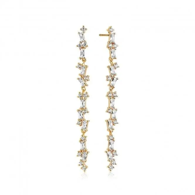 White Zirconia Antella Lungo Earrings SJ-E0322-CZ(YG)