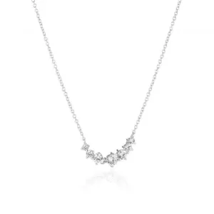 White Zirconia Belluno Necklace SJ-N42123-CZ-SS