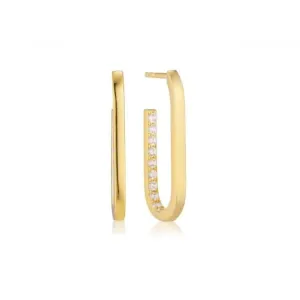 White Zirconia Capizzi Medio Earrings SJ-E42212-CZ-YG