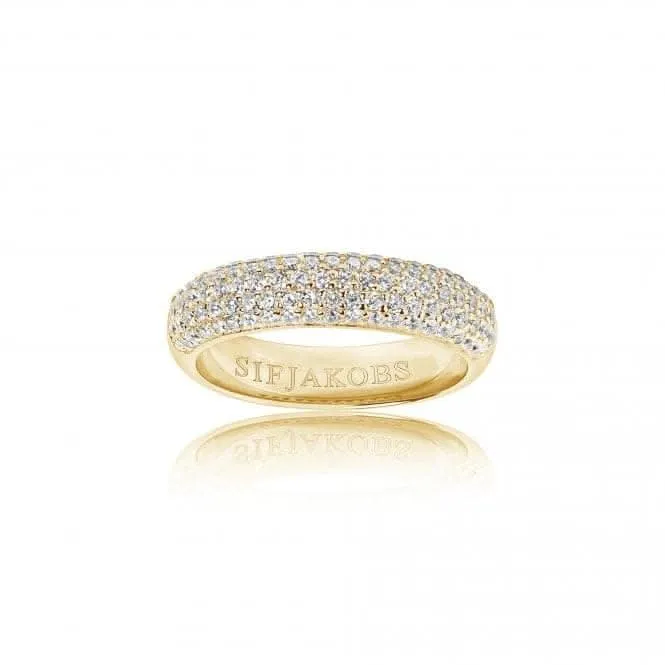 White Zirconia Capri Uno Ring SJ-R015-CZ(YG)