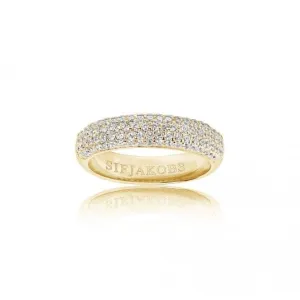 White Zirconia Capri Uno Ring SJ-R015-CZ(YG)