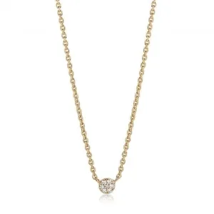 White Zirconia Cecina Necklace SJ-C2773-CZ(YG)