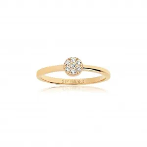 White Zirconia Cecina Ring SJ-R2773-CZ(YG)