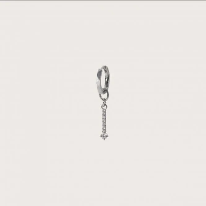 White Zirconia Circolo Lungo Earring Charm SJ-CH2373-CZ