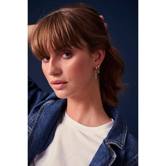 White Zirconia Circolo Lungo Earring Charm SJ-CH2373-CZ