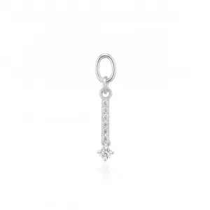 White Zirconia Circolo Lungo Earring Charm SJ-CH2373-CZ