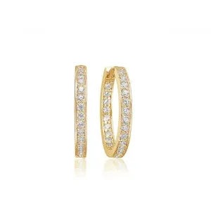 White Zirconia Corte Earrings SJ-E1540-CZ(YG)