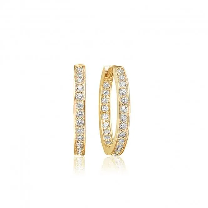 White Zirconia Corte Earrings SJ-E1540-CZ(YG)