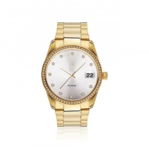White Zirconia Electra Watch SJ-W1052-CZ-YG