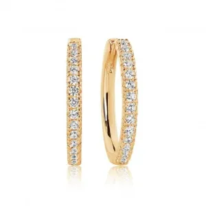 White Zirconia Ellera Grande Earrings SJ-E2869-CZ(YG)