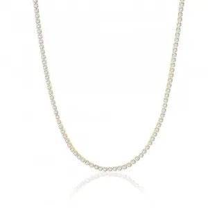 White Zirconia Ellera Grande Necklace SJ-N2872-CZ-YG-38
