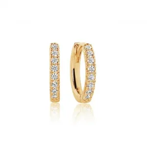 White Zirconia Ellera Medio Earrings SJ-E2859-CZ(YG)