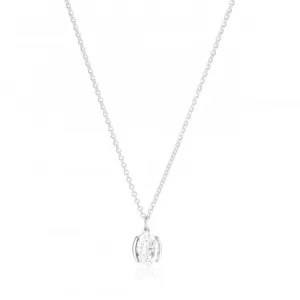 White Zirconia Ellisse Carezza Necklace SJ-N2353-CZ