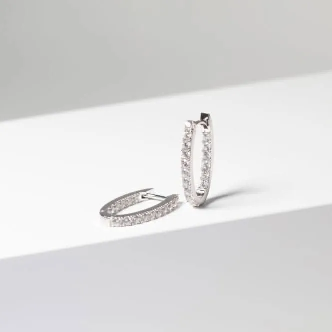 White Zirconia Ellisse Piccolo Earrings SJ-E2312-CZ
