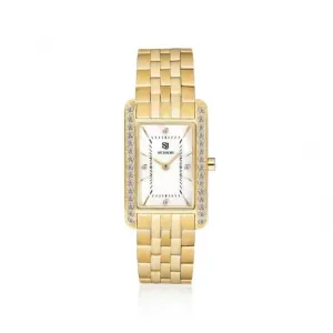 White Zirconia Martina Watch SJ-W2306-CZ-YG