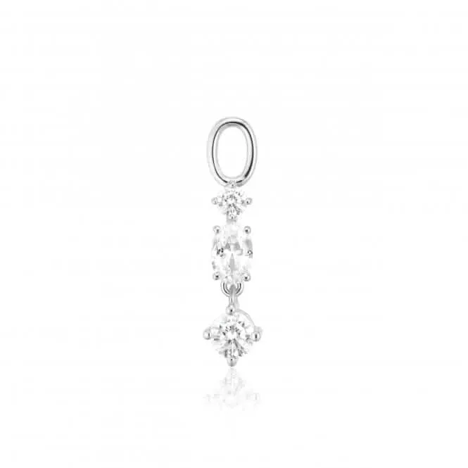 White Zirconia Pendolo Tre Earring Charm SJ-CH2374-CZ