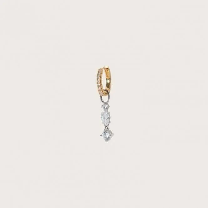 White Zirconia Pendolo Tre Earring Charm SJ-CH2374-CZ