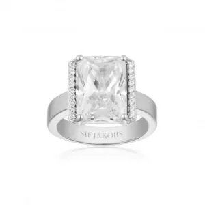 White Zirconia Roccanova Altro Grande Ring SJ-R42267-CZ