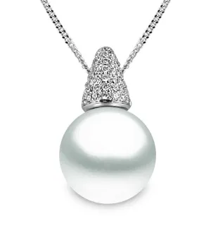Yoko Pearls Necklace Diamonds And Pearl